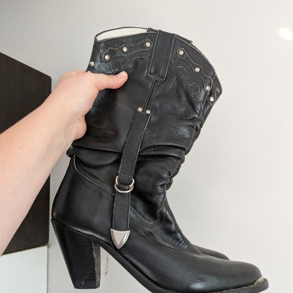 Saks Fifth Avenue Leather Cowboy Boots